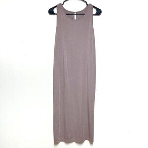 Babaton Aritzia Eggplant Jersey Modal Side Slit Tank Dress Womens S